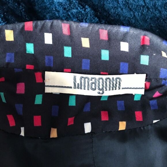80’s VINTAGE Confetti I. Magnin Silk Jacket S M - Picture 4 of 12